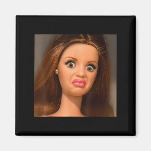 Funny Doll Face Meme Disgusting Magnet