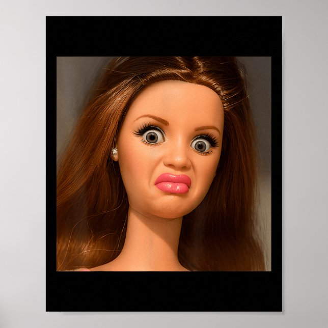 Funny Doll Face Meme Disgusting  Poster (Front)