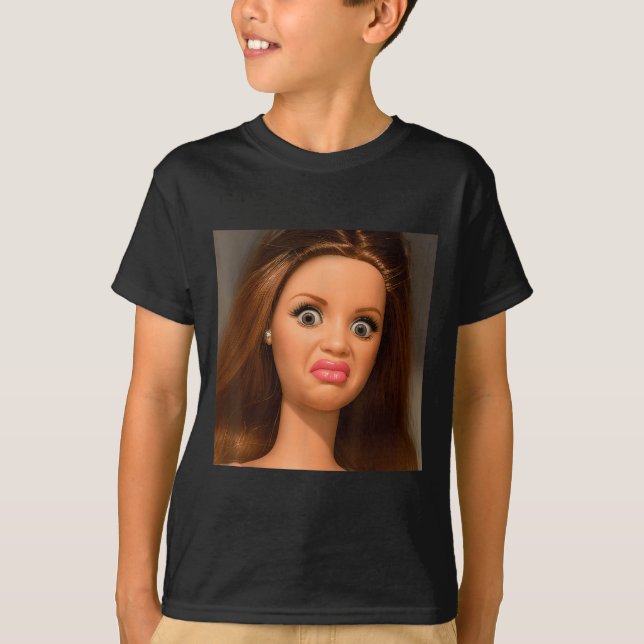 Funny Doll Face Meme Disgusting  T-Shirt (Front)