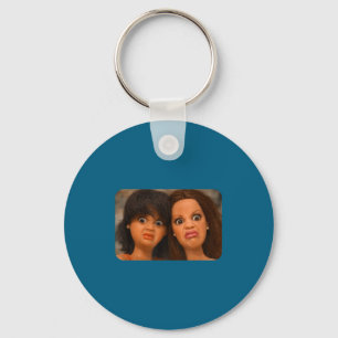 Funny Doll Face Meme Hilarious Disgusting 2 Dolls Key Ring