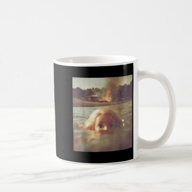 Funny Doll Face Swimming Meme  Coffee Mug (Right)