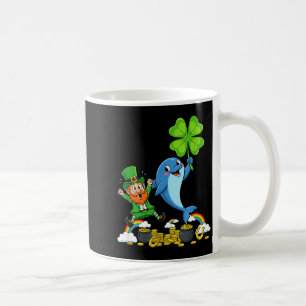 Funny dolphin clover st patricks day womens mens coffee mug