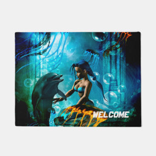 Funny dolphin doormat