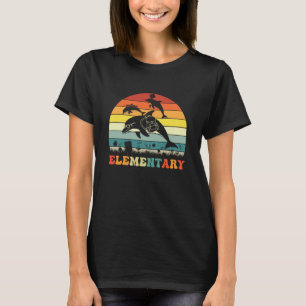 Funny Dolphin Elementary Back to School Teacher St T-Shirt