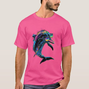 Funny Dolphin Lover Graphic Beach Vacation Retro S T-Shirt