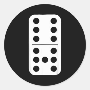 Funny Domino Meme Six Seven Play Strategy Number H Classic Round Sticker