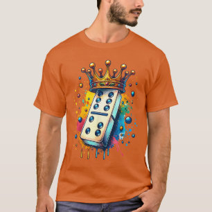 Funny Dominoes King Board Game Domino Lover Domino T-Shirt