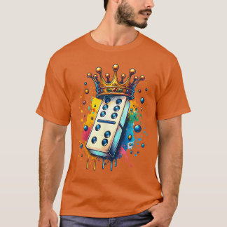 Funny Dominoes King Board Game Domino Lover Domino T-Shirt