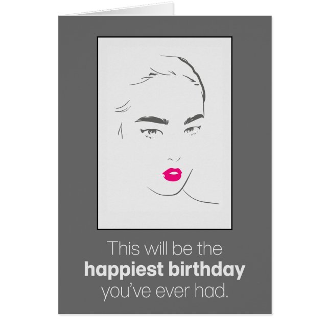 Funny “Don’t Expect Too Much” Birthday Card (Front)