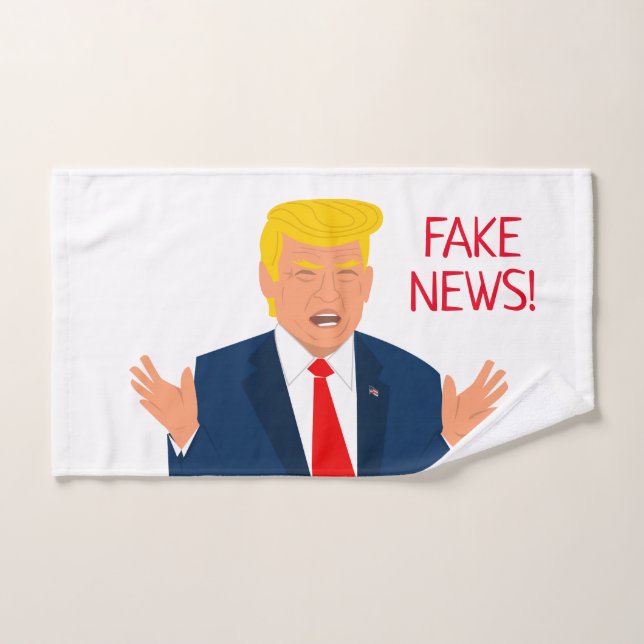 Funny Donald J Trump cartoon drawing hand towel (Hand Towel)