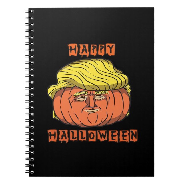 Funny Donald Pumpkin Halloween Notebook (Front)