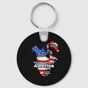 Funny Donald Trump American Flag Canada Greenland Key Ring