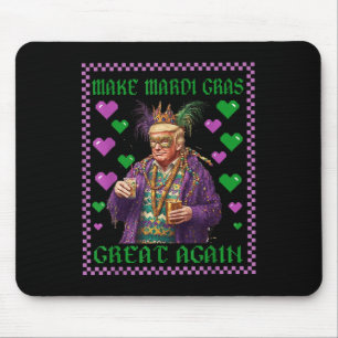 Funny Donald Trump Beads Mardi Gras Festival Fleur Mouse Mat