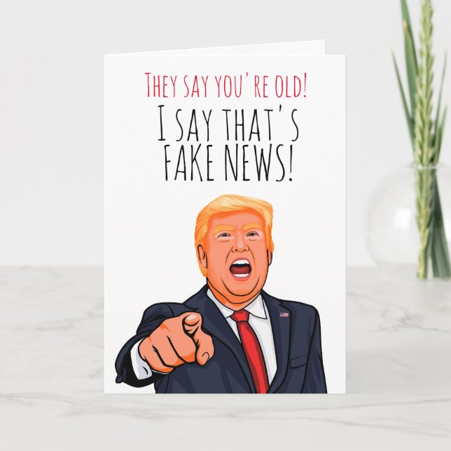 Funny Donald Trump Birthday  Card (Front)