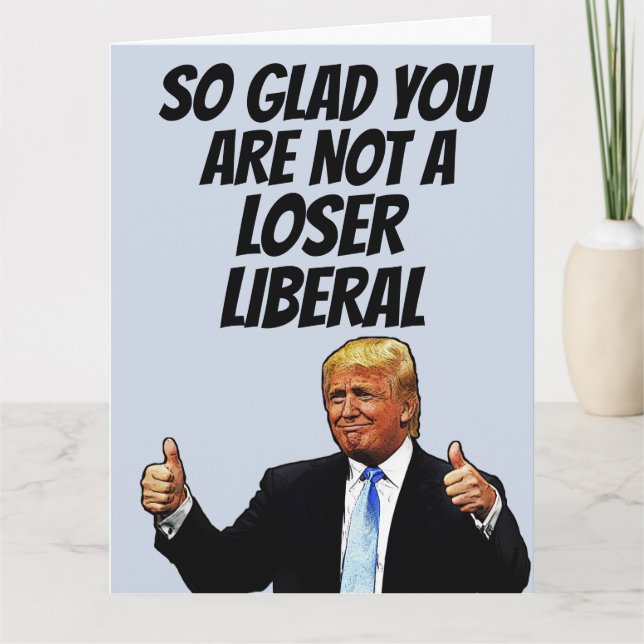 FUNNY DONALD TRUMP BIRTHDAY GREETING CARD (Front)