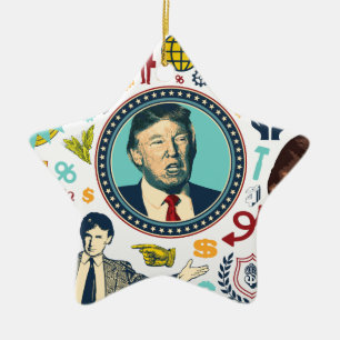 funny donald trump ceramic tree decoration
