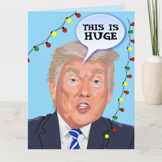 Funny Donald Trump Christmas greeting card  (Front)