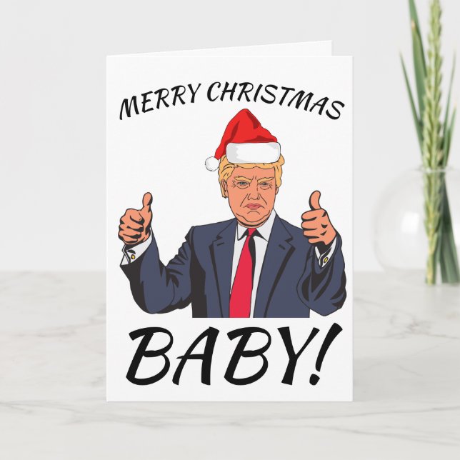 Funny Donald Trump Christmas Greeting Cards (Front)