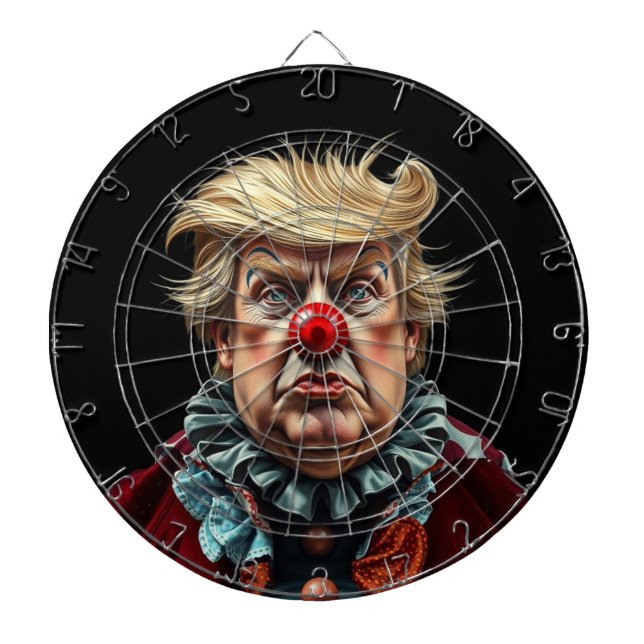 Funny Donald Trump Clown Dart Board (Front)