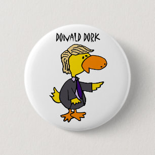 Funny Donald Trump Dork Political Cartoon 6 Cm Round Badge