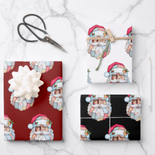 Funny Donald Trump Face Santa Claus Hat Christmas Wrapping Paper Sheet