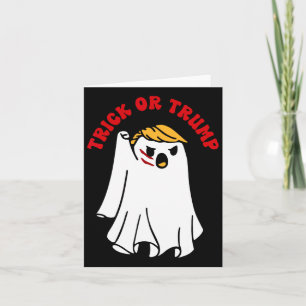 Funny Donald Trump Ghost Fight Fist Trick Or Trump Card