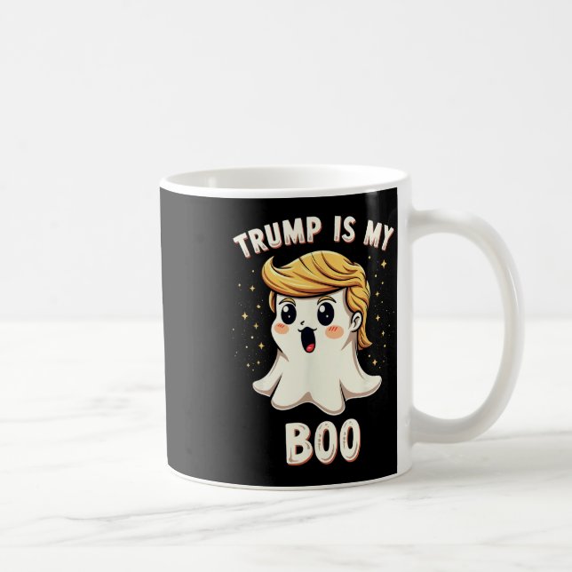Funny Donald Trump Ghost Halloween Party Spooky  Coffee Mug (Right)