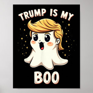 Funny Donald Trump Ghost Halloween Party Spooky Poster