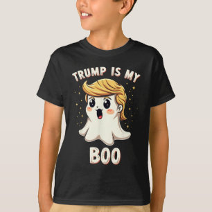 Funny Donald Trump Ghost Halloween Party Spooky T-Shirt