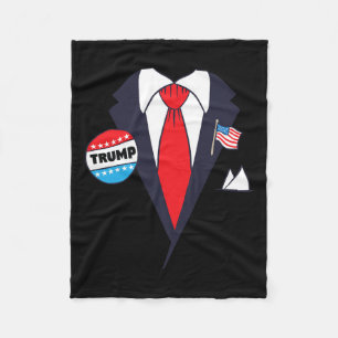 Funny Donald Trump Halloween Costume - Cartoon Tee Fleece Blanket