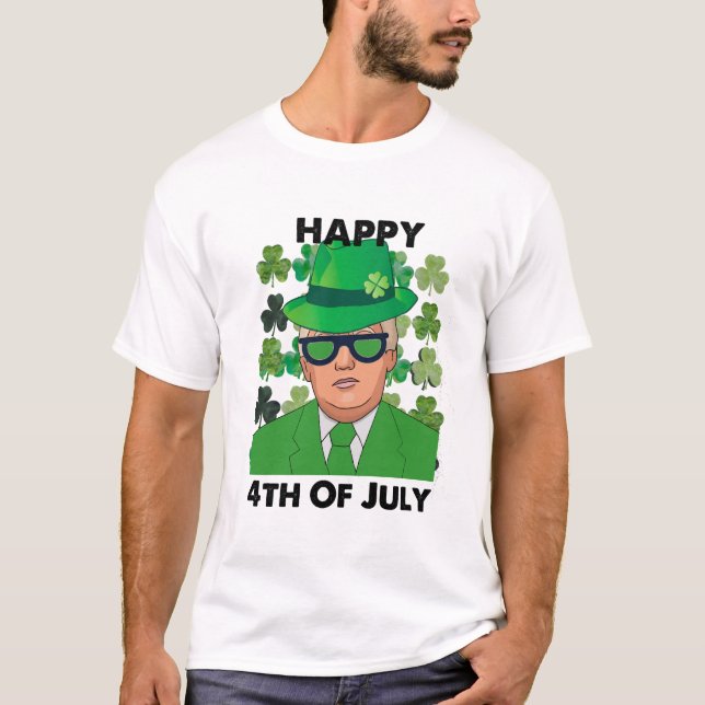 Funny donald trump Happy 4th Of July  T-Shirt (Front)