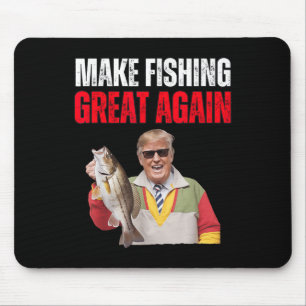 Funny Donald Trump Make Fishing Great Again Fisher Mouse Mat