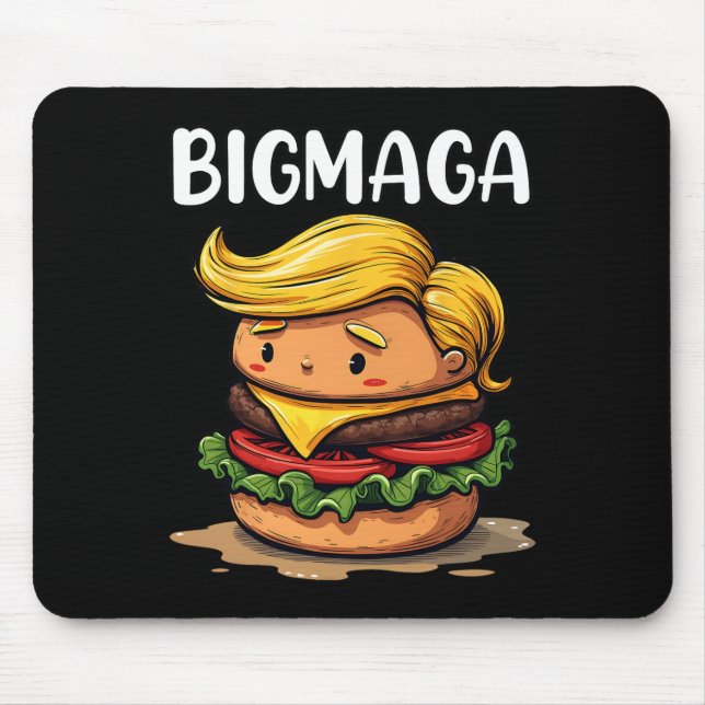 Funny Donald Trump Making French Fries Hamburger B Mouse Mat (Front)