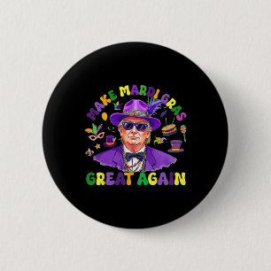Funny Donald Trump Mardi Gras Make Mardi Gras Grea 6 Cm Round Badge