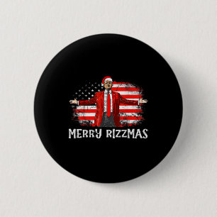 Funny Donald Trump Merry Christmas Xmas Pyjamas Ho 6 Cm Round Badge