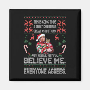 Funny Donald Trump Merry Christmas Xmas Pyjamas Ho Magnet