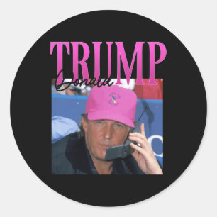 Funny Donald Trump Miss Me Yet Y2k Vintage 90s Tru Classic Round Sticker