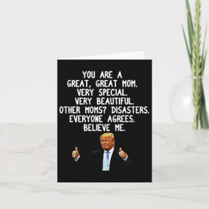 Funny Donald Trump Mother39s Day Gag Gift Conserva Card