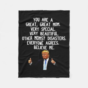 Funny Donald Trump Mother39s Day Gag Gift Conserva Fleece Blanket