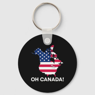 Funny Donald Trump Oh Canada 51st State Usa Americ Key Ring