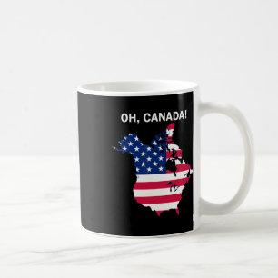 Funny Donald Trump Oh Canada Usa American Flag Coffee Mug