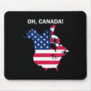 Funny Donald Trump Oh Canada Usa American Flag Mouse Mat