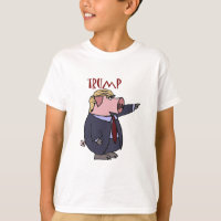 Funny Donald Trump Pig Political Cartoon
