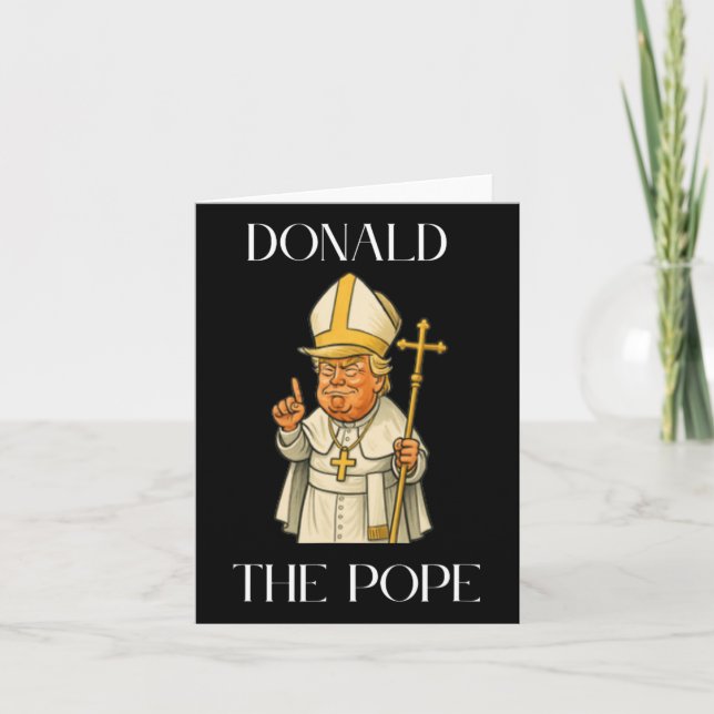 Funny Donald Trump Pope Meme Funny  Card (Front)