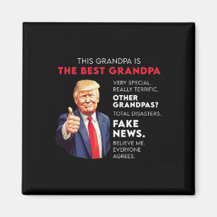 Funny Donald Trump Quote For Conservative Grandpa  Magnet