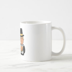 Funny Donald Trump Riding An Unicorn. Pink Trump 2 Coffee Mug