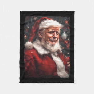 Funny Donald Trump Santa Claus Christmas Daddy's H Fleece Blanket