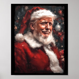 Funny Donald Trump Santa Claus Christmas Daddy's H Poster