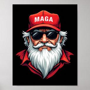 Funny Donald Trump Santa Claus Mega Christmas Holi Poster