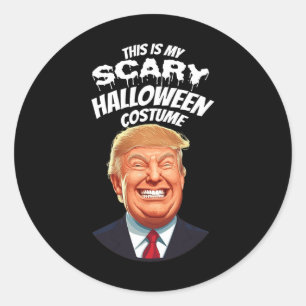 Funny Donald Trump Scary Halloween Gag President C Classic Round Sticker